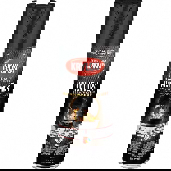 High Heat Spray Paint: Black, Satin, 12 oz